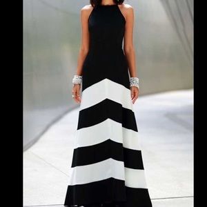 Black and White Maxi Dress Sz M NWT